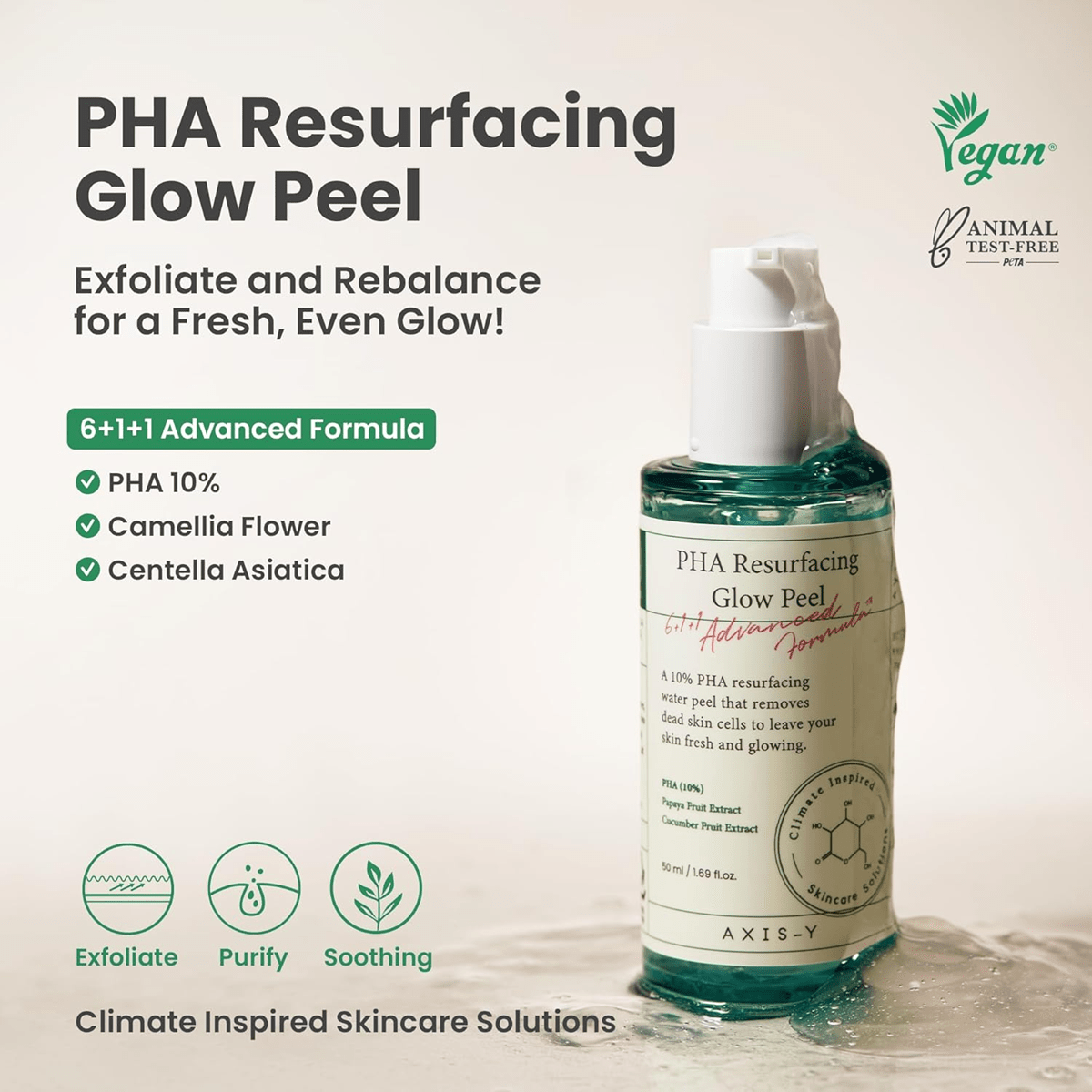 Axis Y PHA Resurfacing Glow Peel 50ml - Zayluxe Care