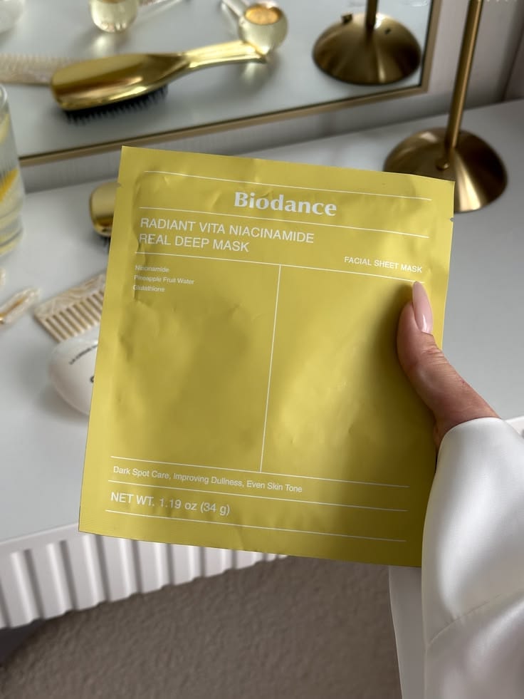 Biodance radiant vita niacinamide real deep mask ( 4x Sheet Mask ) - Zayluxe Care