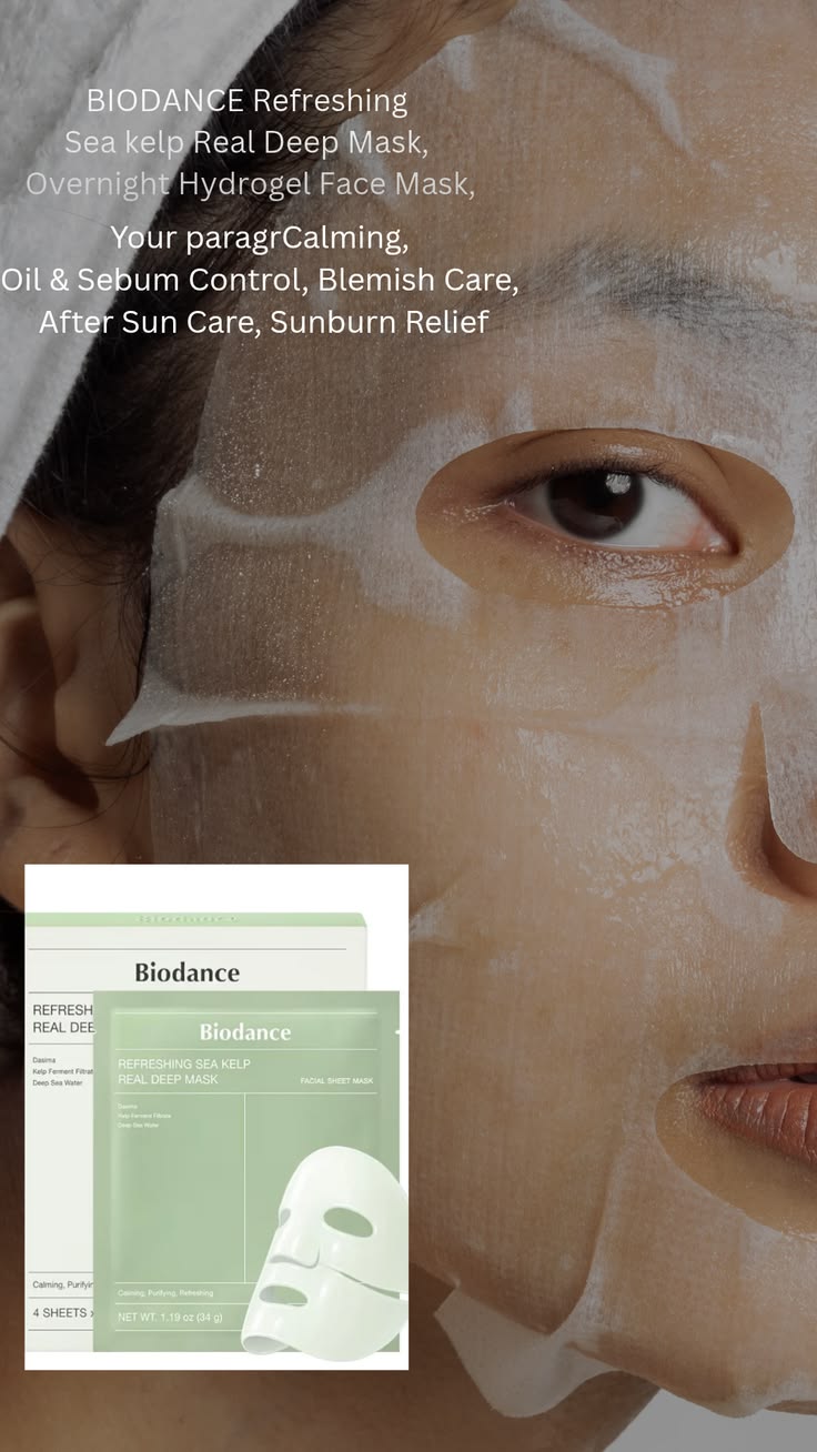 Biodance refreshing sea kelp mask ( 4x sheet Masks ) - Zayluxe Care