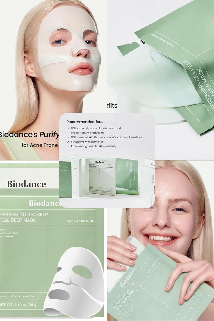 Biodance refreshing sea kelp mask ( 4x sheet Masks ) - Zayluxe Care