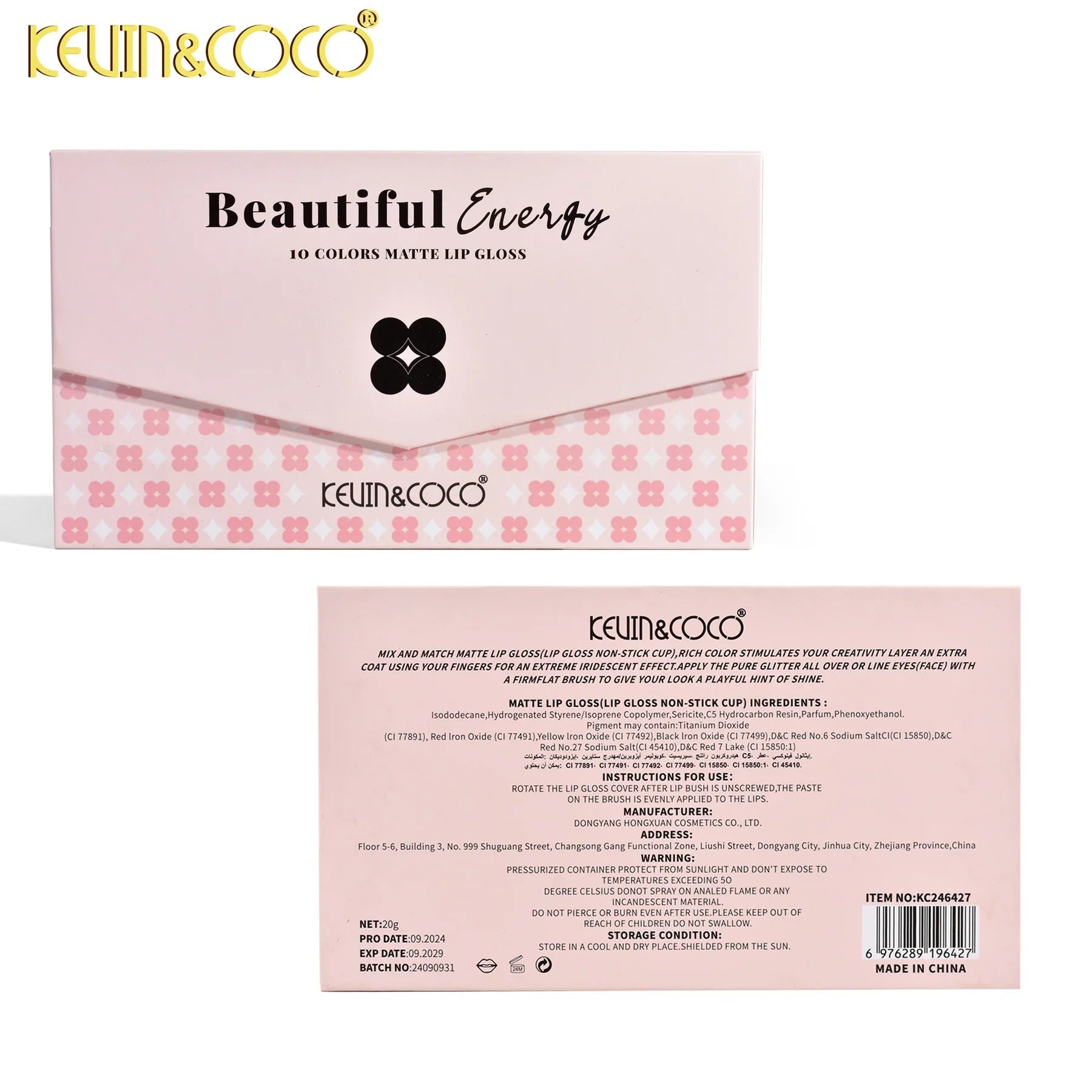Kevin & Coco Beautiful Energy Lip Gloss ( Set of 8 ) - Zayluxe Care