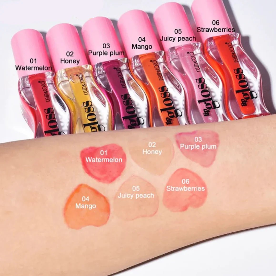 Kevin & Coco Lip gloss ( Pack of 6 shades ) - Zayluxe Care