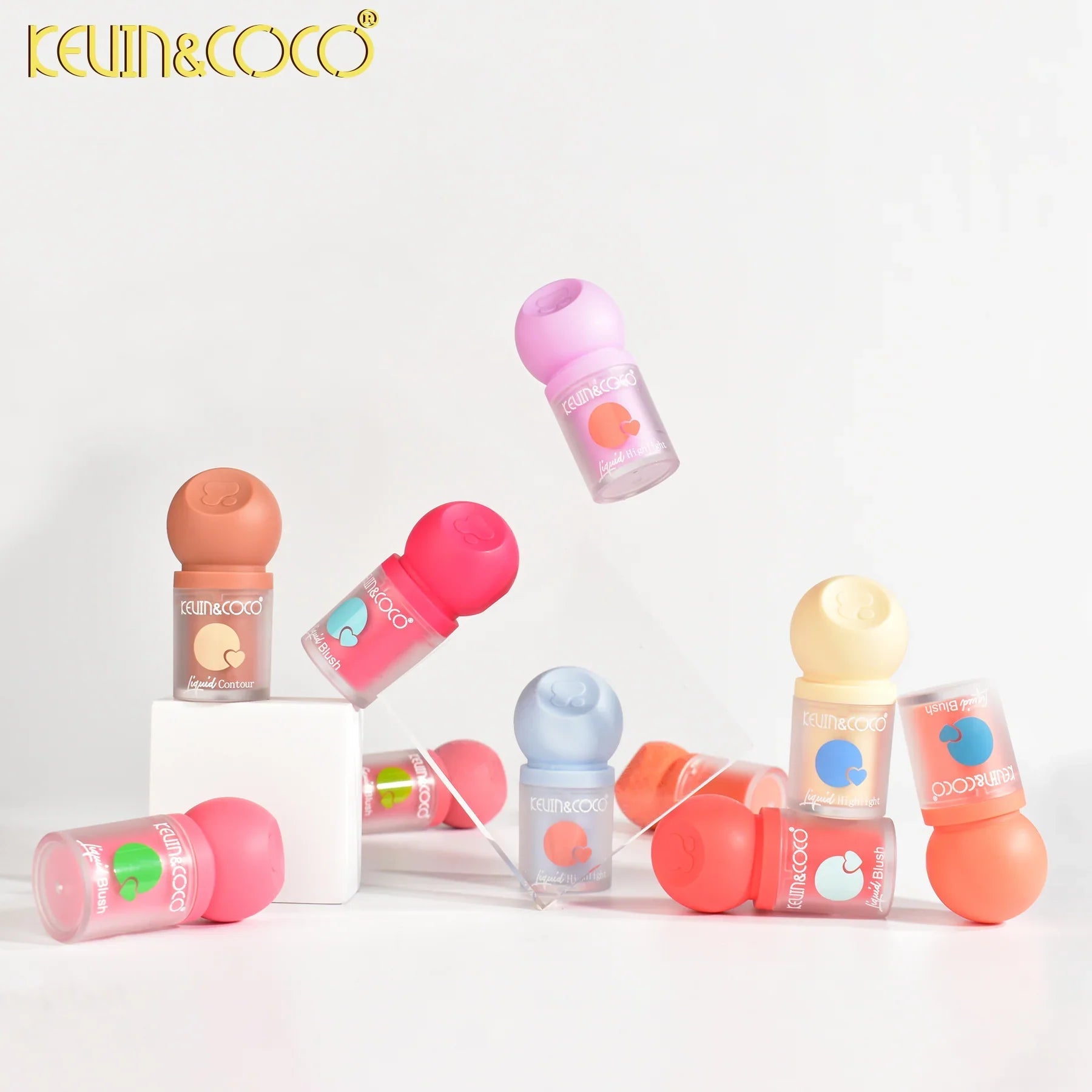 Kevin & Coco Liquid Blush & Highlighter ( Set of 4 ) - Zayluxe Care