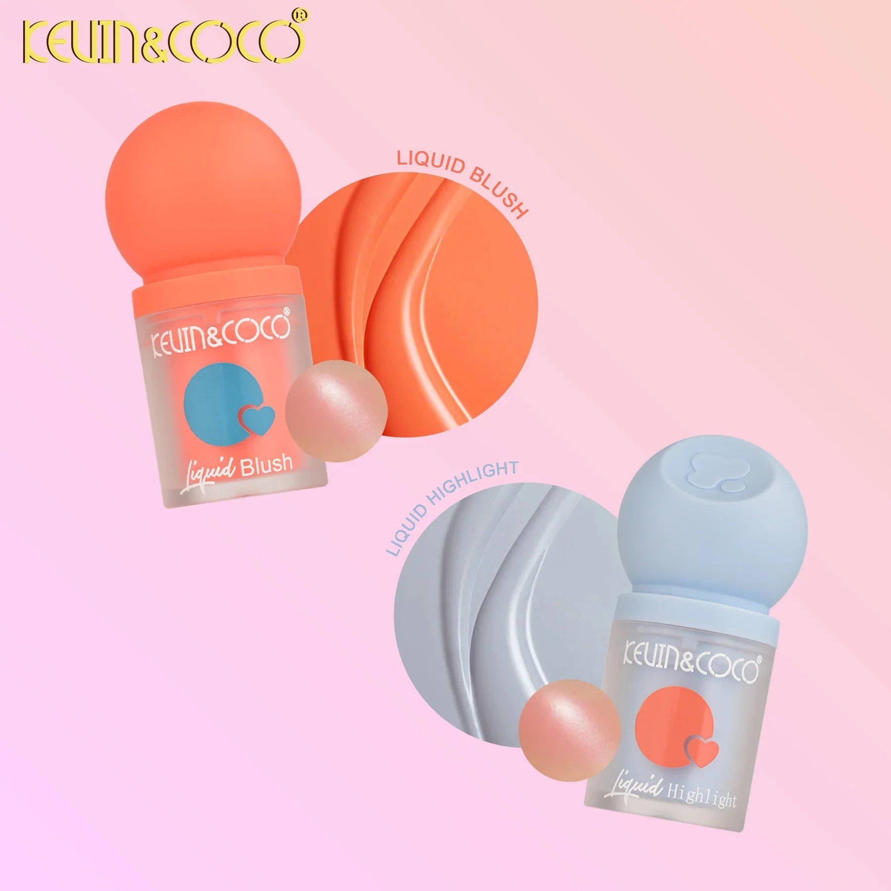 Kevin & Coco Liquid Blush & Highlighter ( Set of 4 ) - Zayluxe Care