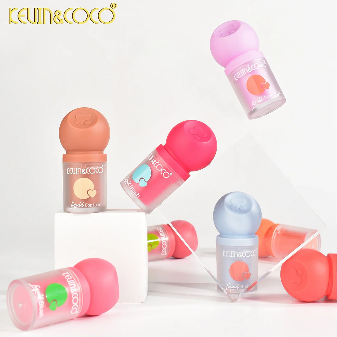 Kevin & Coco Liquid Blush & Highlighter ( Set of 4 ) - Zayluxe Care