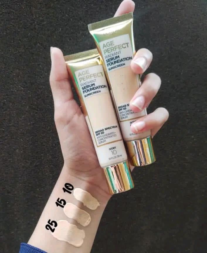 L'Oreal Paris Age Perfect Radiant Serum Foundation with SPF 50 - Zayluxe Care