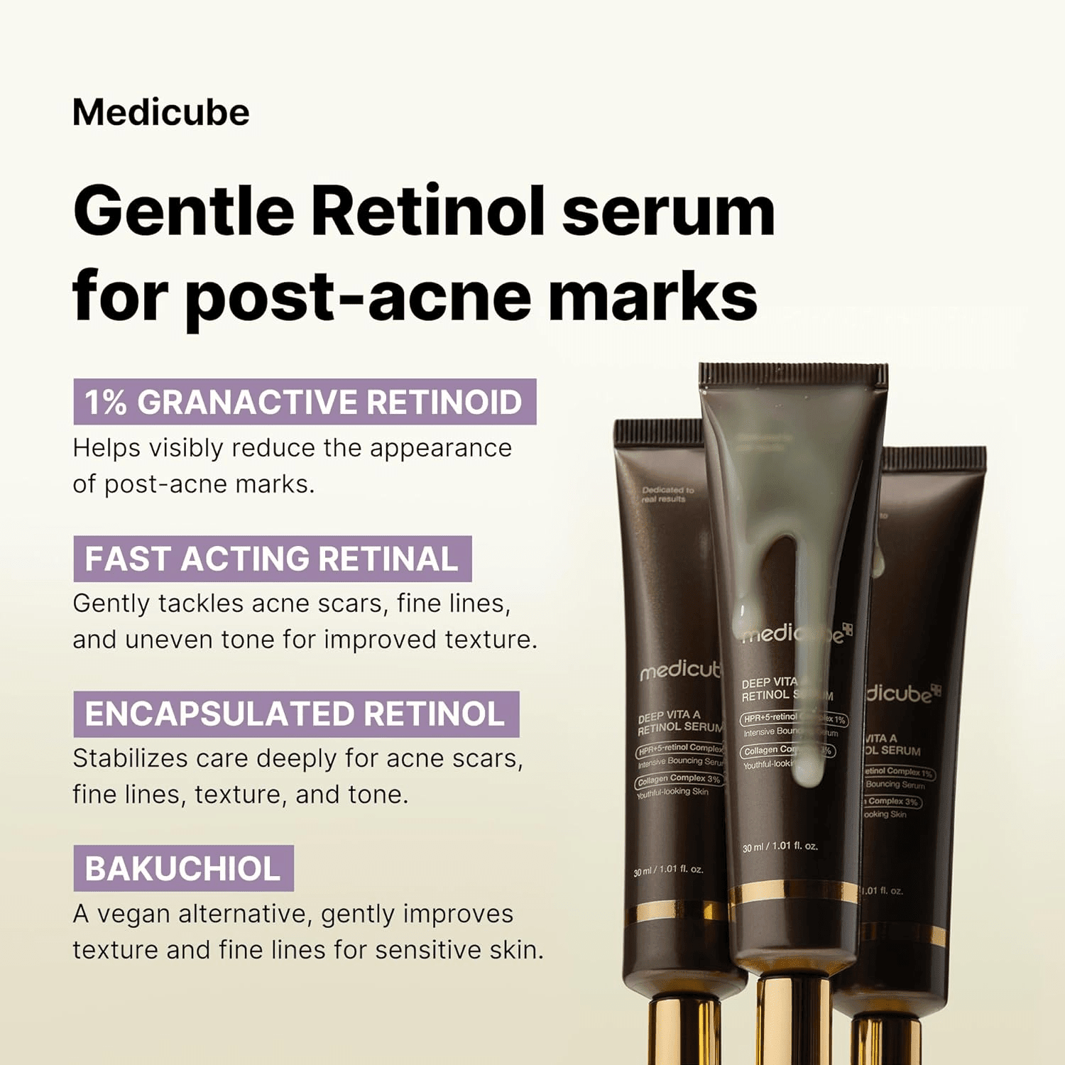 Medicube Deep Vita A Retinol Serum 30ml - Zayluxe Care