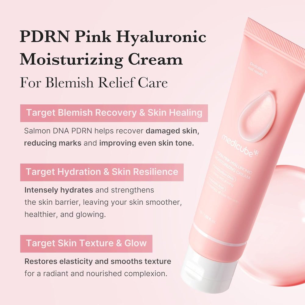 Medicube PDRN Pink Hyaluronic Moisturizing Cream 50ml - Zayluxe Care