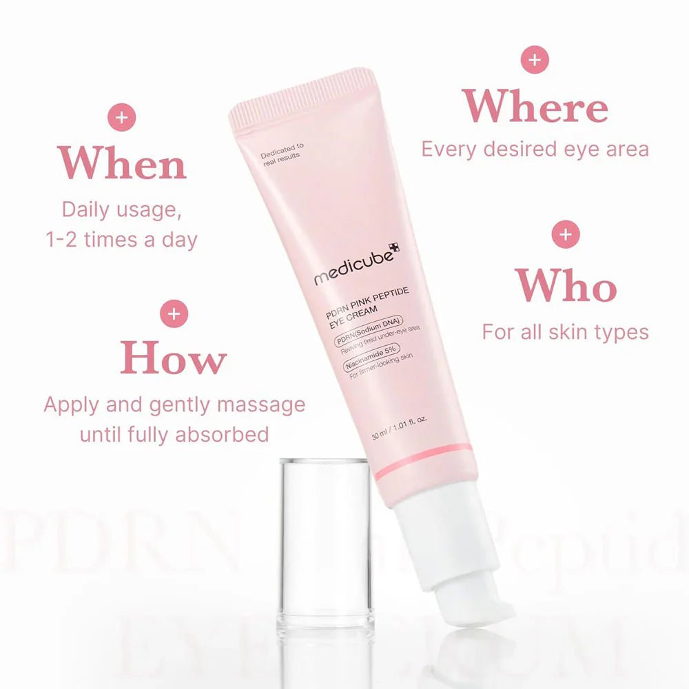 Medicube PDRN Pink Peptide Eye Cream 30ml - 30ml - Zayluxe Care