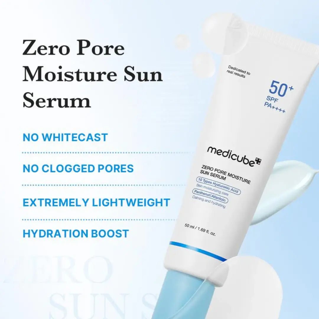 Medicube Zero Pore Moisture Sun Serum SPF 50+ PA++++ 50ml - Zayluxe Care