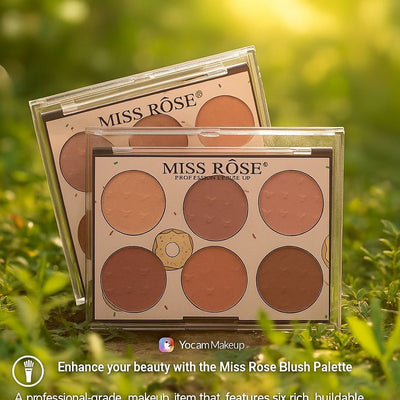 Miss Rose Blush Palette | 6 Buildable Matte Shades | Smooth Blend for Natural Radiant Glow - Zayluxe Care