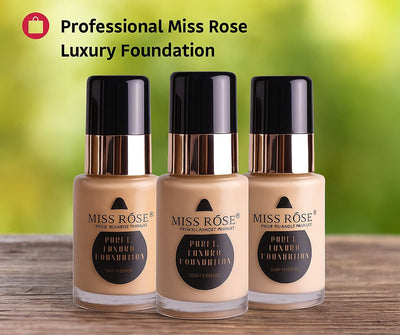 Miss Rose Luxury Foundation – Flawless Full Coverage | Long Lasting | Smooth Matte Finish - Zayluxe Care