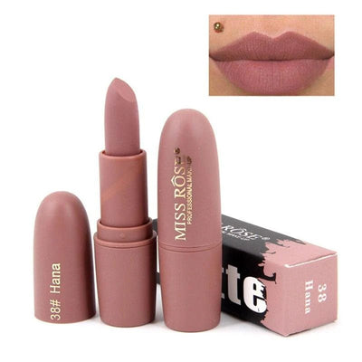 Miss Rose Nude Matte Lipstick – Long - Lasting Waterproof Velvet Finish - Zayluxe Care