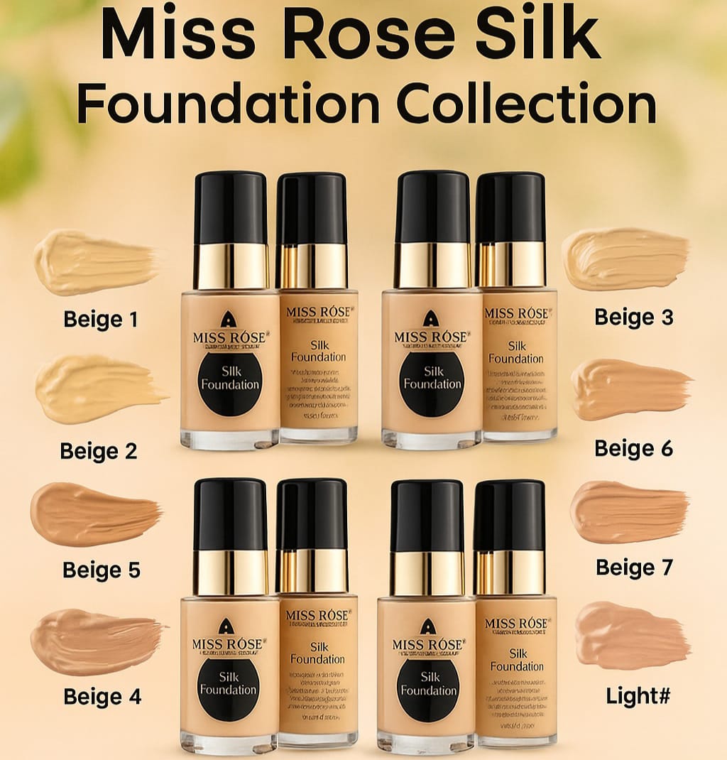 Miss Rose Oil - Free Foundation | Full Coverage | Long - Lasting Matte Look For All Skin Types - Zayluxe Care
