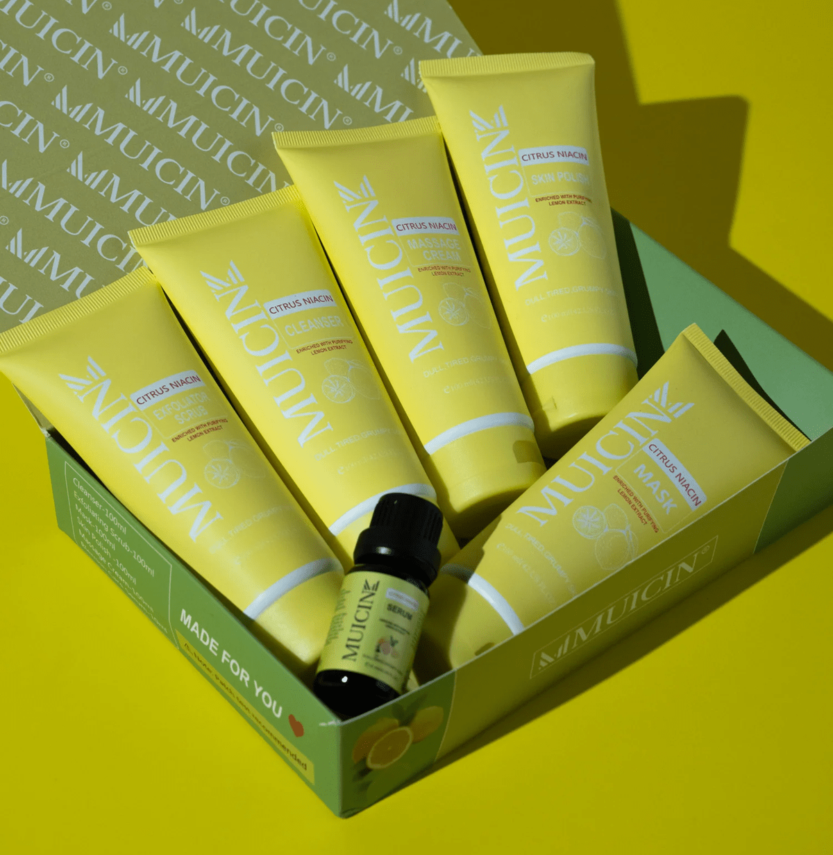 MUICIN CITRON NIACIN VITAMIN C & B3 | ANTI AGING | 6 STEPS KIT - Zayluxe Care