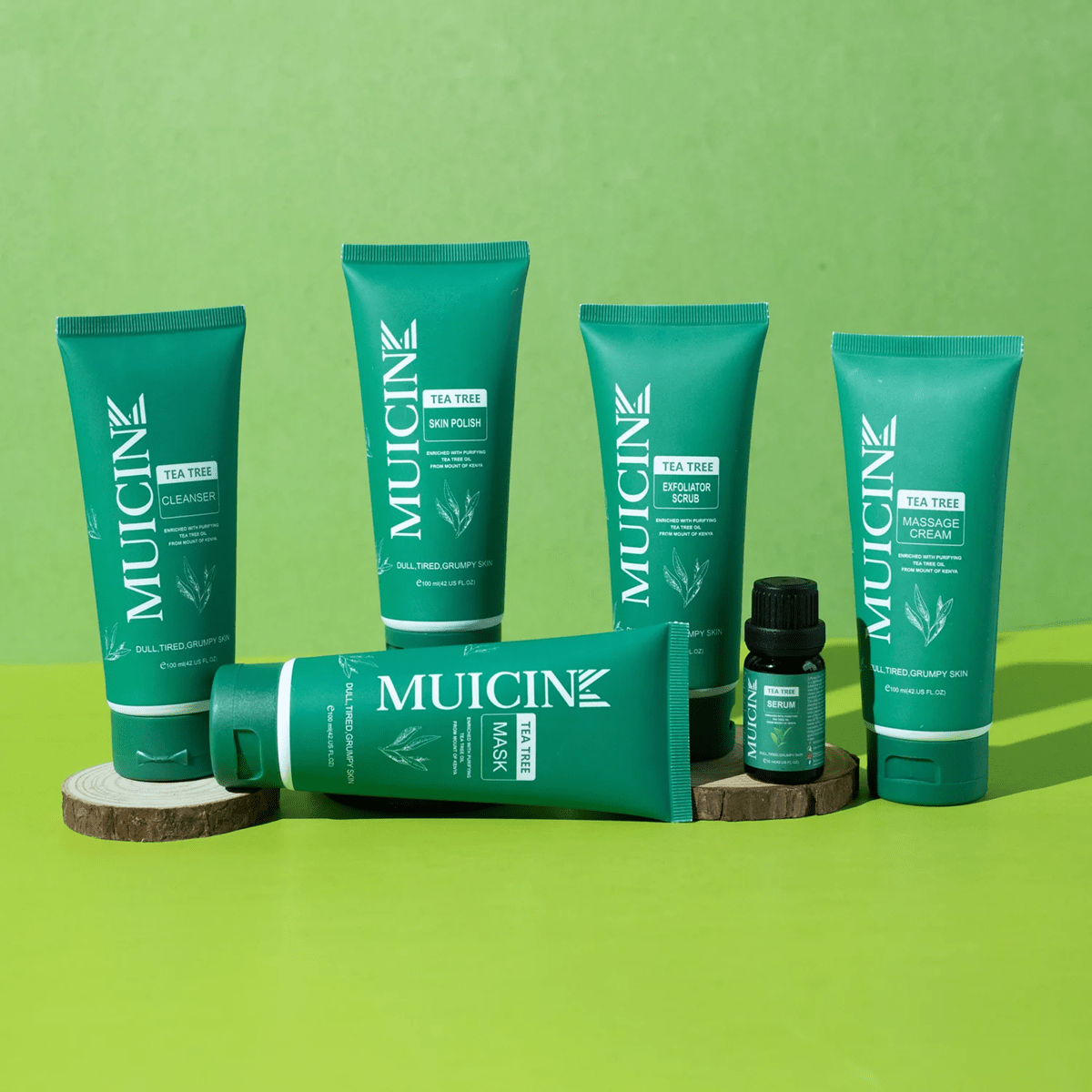 MUICIN Tea Tree Facial Kit | 6 Step | Anti - Acne & Deep Cleansing Treatment for Clear Skin - Zayluxe Care