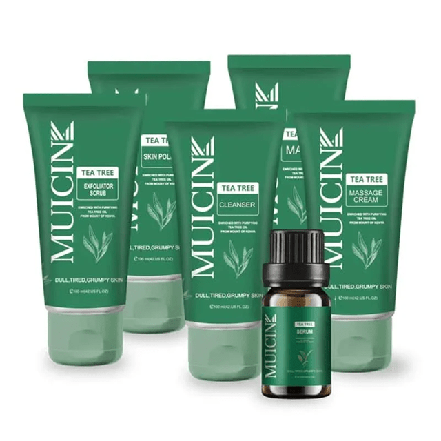 MUICIN Tea Tree Facial Kit | 6 Step | Anti - Acne & Deep Cleansing Treatment for Clear Skin - Zayluxe Care