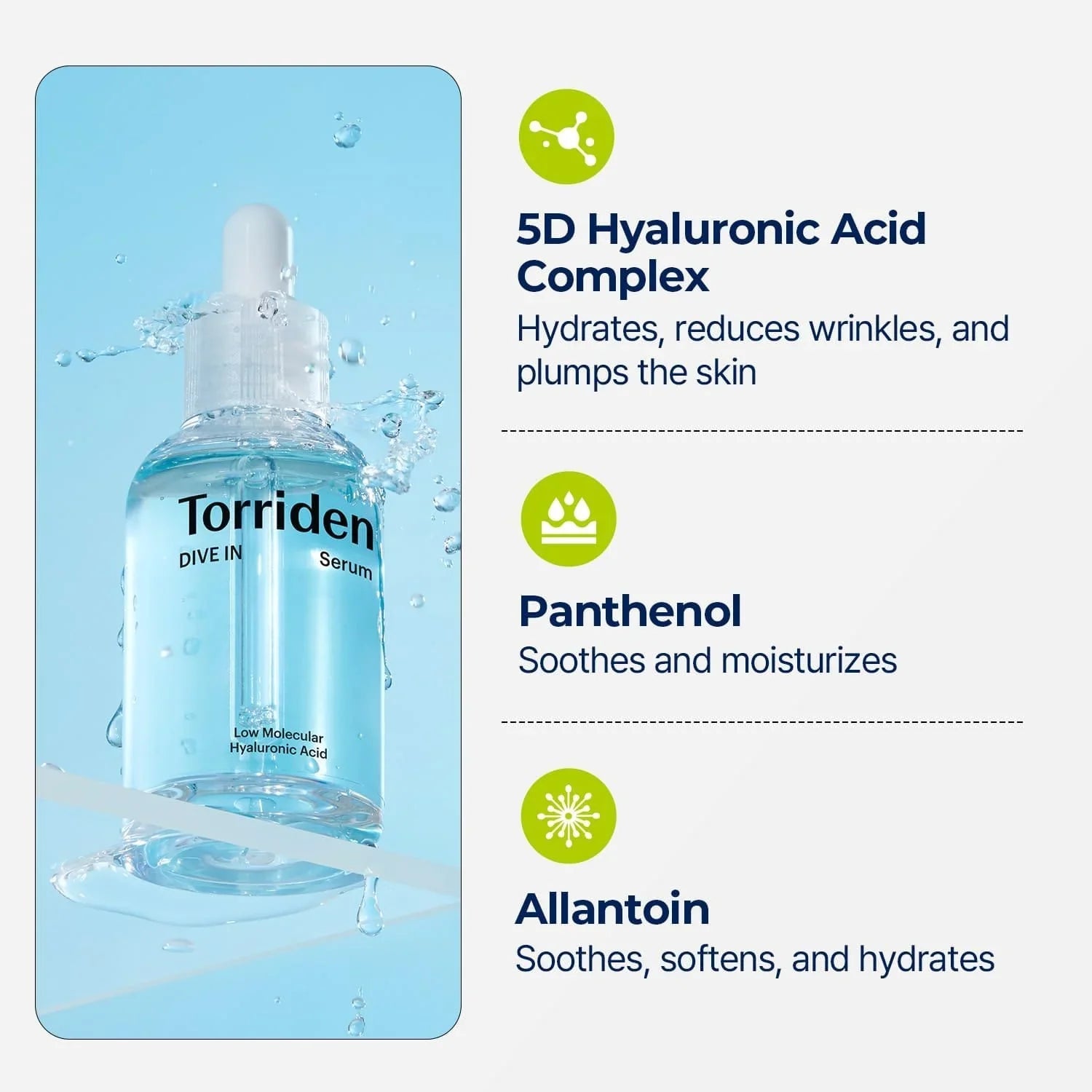 Torriden Dive - In Low Molecule Hyaluronic Acid Serum 50Ml - Zayluxe Care